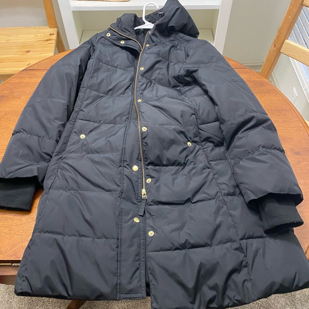 Black Jcrew Mercantile puffy winter coat - long